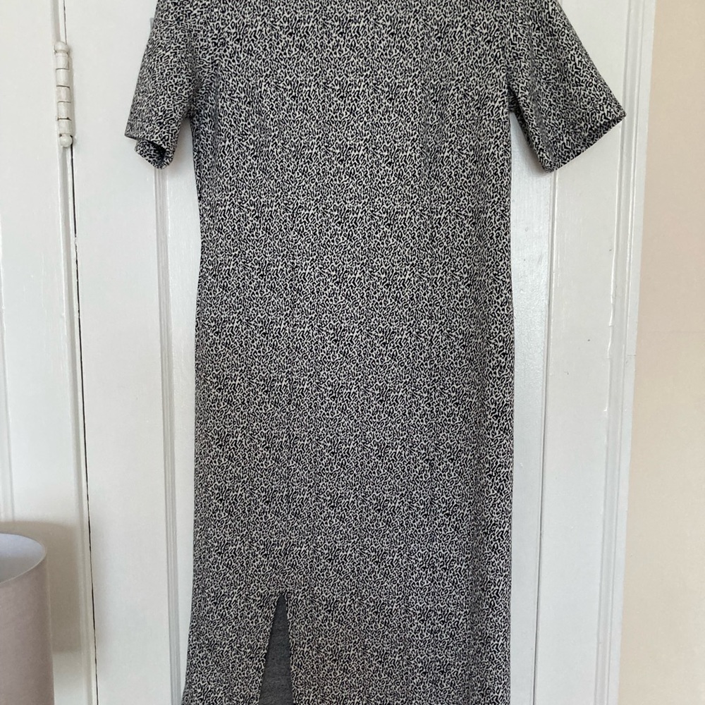 LOFT print midi split skirt (6)